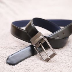 double sided belt black & blue