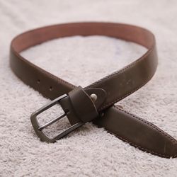 chocolate color brown leather belt