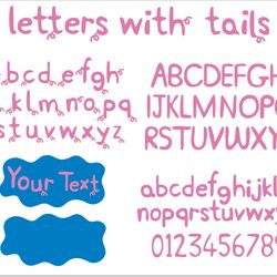 peppa pig letters with tails svg, peppa pig font svg, peppa pig letters svg cricut, cloud svg, baby font svg