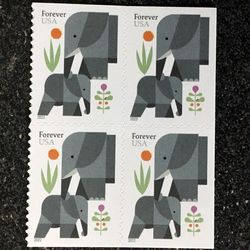 100 elephants 2022 unused us forever first class flowers wedding invitation celebration anniversary envelope greeting ca