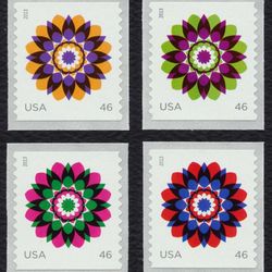 100 kaleidoscope flowers 2013 unused us forever first class flowers wedding invitation celebration anniversary envelope