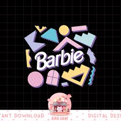 barbie logo pastel 80 s shapes png, sublimation copy