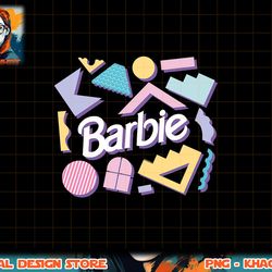 barbie logo pastel 80 s shapes png, sublimation copy