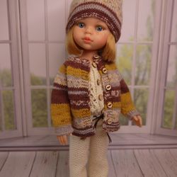 jumpsuit, jacket and hat for doll las amigas paola reina 32-34 cm