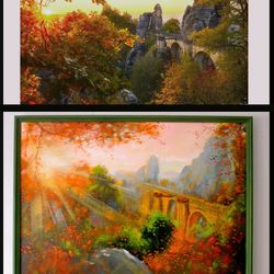 painting from photo, original oil painting from your photo, landscape painting by "walperion"