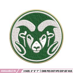 colorado state rams embroidery design, colorado state rams embroidery, logo sport, sport embroidery, ncaa embroidery.