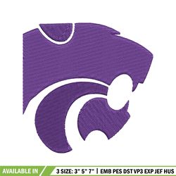 kansas state wildcats embroidery design, kansas state wildcats embroidery, logo sport, sport embroidery, ncaa embroidery