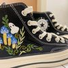 Custom Floral Embroidered Shoes, Handmade Embroidered Converse, Converse Custom, Converse Wreath Flower, Custom Flower Chuck Taylor 1970s - 6.jpg