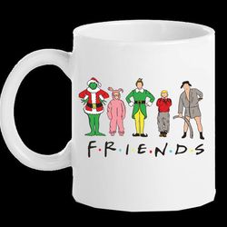 frineds tv show coffee mug, grinch elf christmas ceramic coffee mug