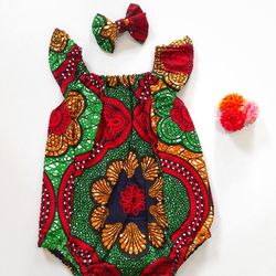 baby clothes, romper for baby, multicolour baby clothes gifts clothes, stocking fillers, african print toddler romper