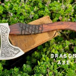 custom handmade high carbon steel viking bearded hatchet hunting tomahawk axe