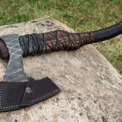 custom handmade high carbon steel viking bearded hatchet hunting tomahawk axe