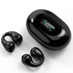 bluetooth wireless ear clip bone conduction headphones, sport earbuds bluetooth 5.3