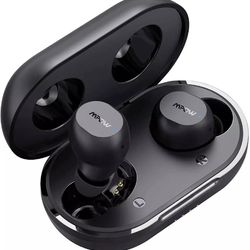 mpow m12 wireless bluetooth 5.0 earbuds, earphones bass mic headset, touch control, long battery life