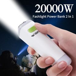 powerful mini led flashlight power bank: waterproof ultra bright torch lamp - usb rechargeable for outdoor camping