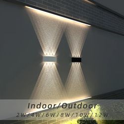 outdoor led wall lamp ip65 waterproof - aluminum garden light for bedroom, living room, stairs