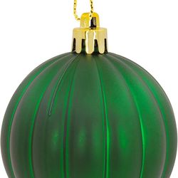 green, gold christmas ball ornaments, set of 30 christmas baubles, shatterproof