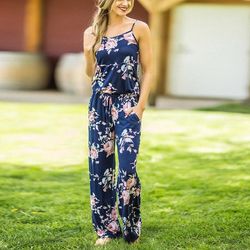 super comfy floral jumpsuit