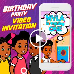 gracie's corner birthday party video invitation, gracie animated invite, gracie digital custom invite