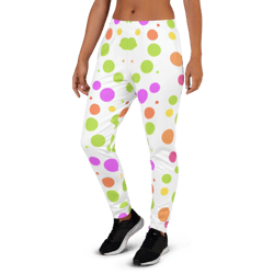 cute colorful polka dots pattern women's joggers