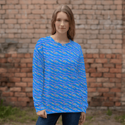 blue modern chic pattern unisex sweatshirt