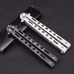 stainless steel butterfly knife comb trainer