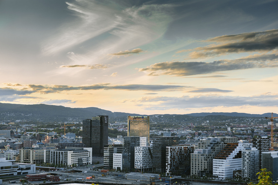 Oslo Skyline at Sunset