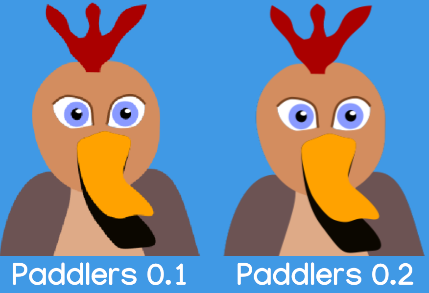Image: Comparison between an image rendered in Paddlers version 0.1.3 against 0.2.0
