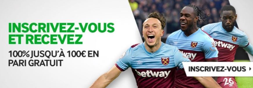 Code promo Betway octobre 2024 : 100€ remboursés sur votre pari