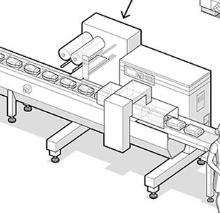 A shrink wrapping machine and a heat shrink tunnel