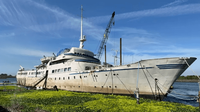 Aurora refloated at her berth on Little Potato Slough, June 18 (USCG)