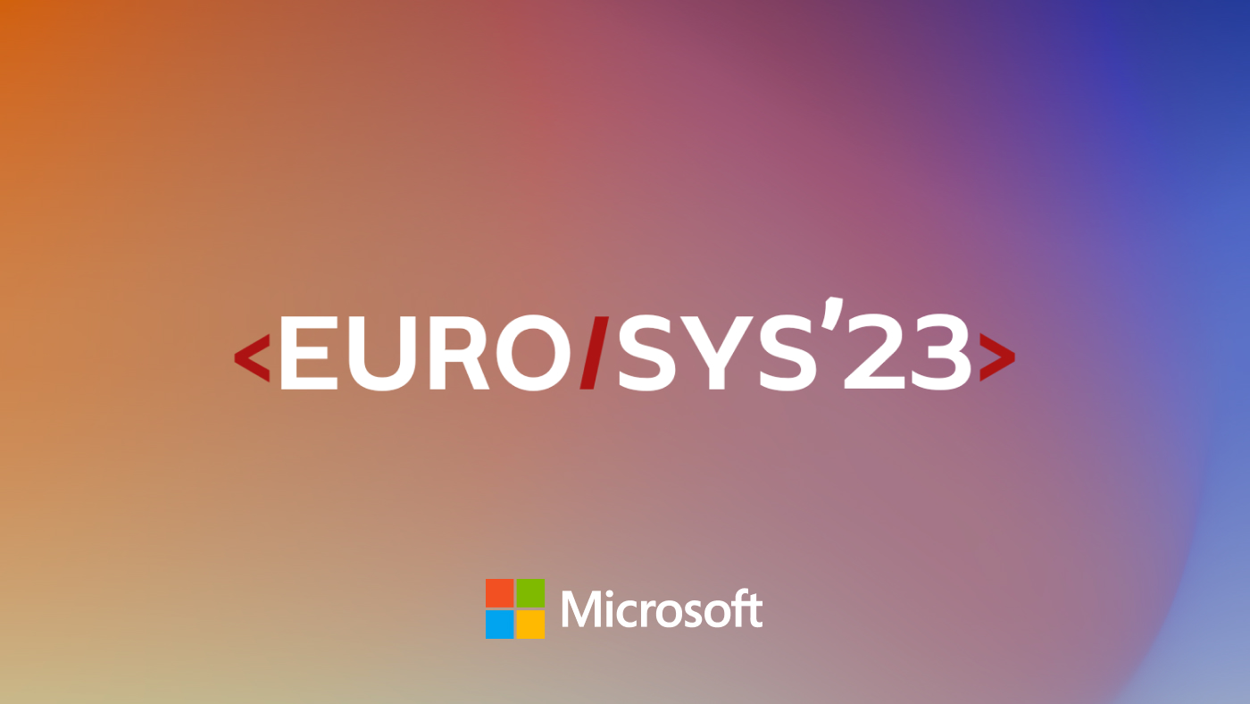 Microsoft at EuroSys '23 - gradient background