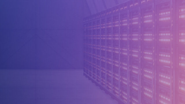 robotics workshop header - server hallway with a color gradient overlay