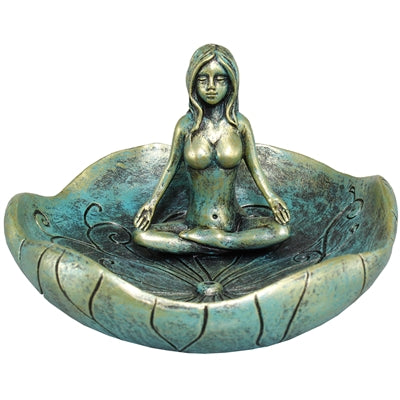 Meditating Water Nymph Resin Incense Burner