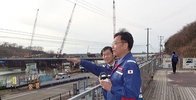 【12月25日】　国定政務官が新潟県内の治水関係事業を視察