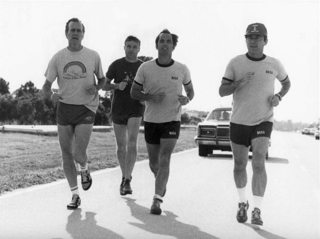 VP George HW Bush, Robert Crippen and John Young