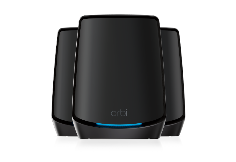 NETGEAR Orbi Tri-Band WiFi 6 Mesh System (RBK863SB) with 2 Satellite, AX6000 Black Edition