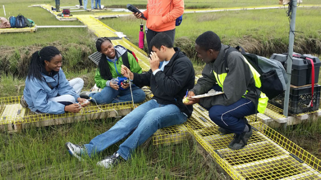 2014 PEP interns receive training in the field.