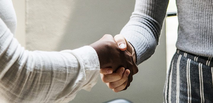 Photo of a handshake.