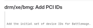 Intel Battlemage PCI IDs Being Added To Linux 6.11 For Xe Kernel Graphics Driver