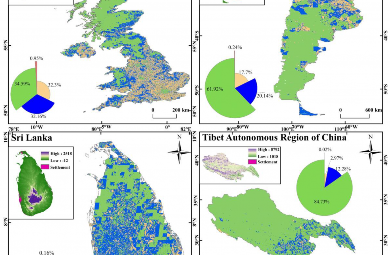 Spatial distribution consistency of four datasets in each case area (completely consistent: four datasets are consistent; highly consistent: three datasets are consistent; lowly consistent: two datasets are consistent; completely inconsistent: each dataset is inconsistent with the others)