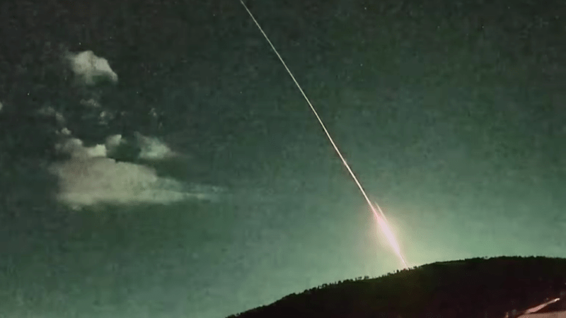 Comet above Spain