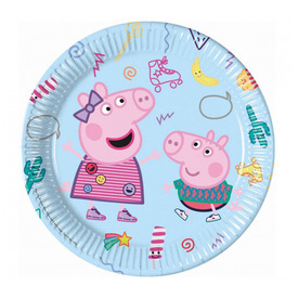 Peppa malac papírtányér - 23 cm, 8 db / csomag