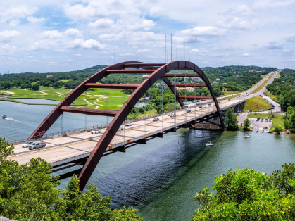 Stunning 4K Capture of Iconic Pennybacker 360 Bridge in Austin, Texas, USA