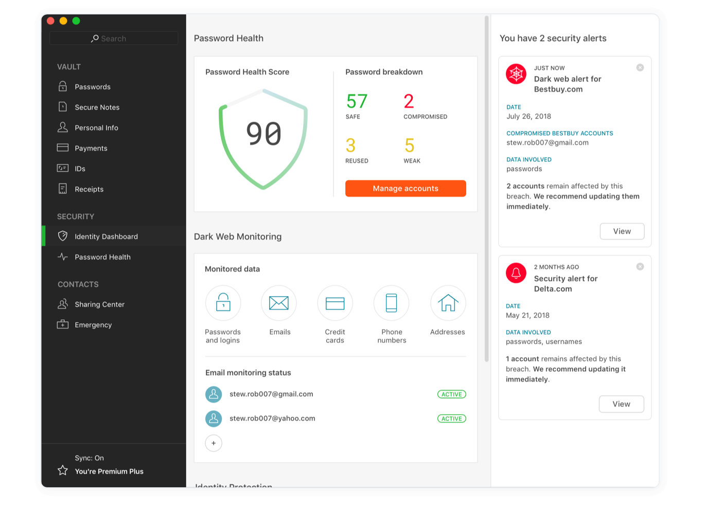 2. Dashlane – Najbolji zbog funkcije zaključavanja nakon perioda neaktivnosti