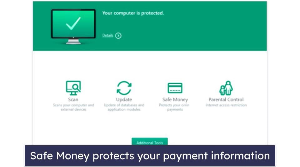 8. Kaspersky Premium — Best for Online Shoppers