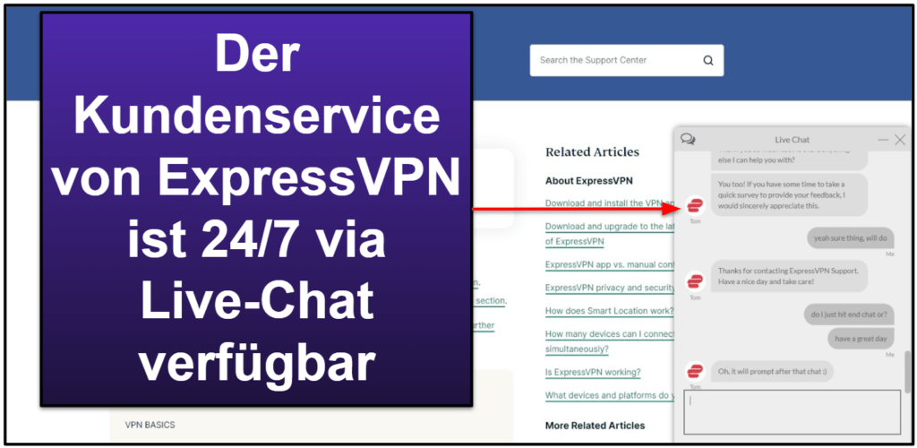 ExpressVPN Kundenservice