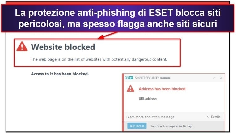 Le funzionalità di sicurezza di ESET