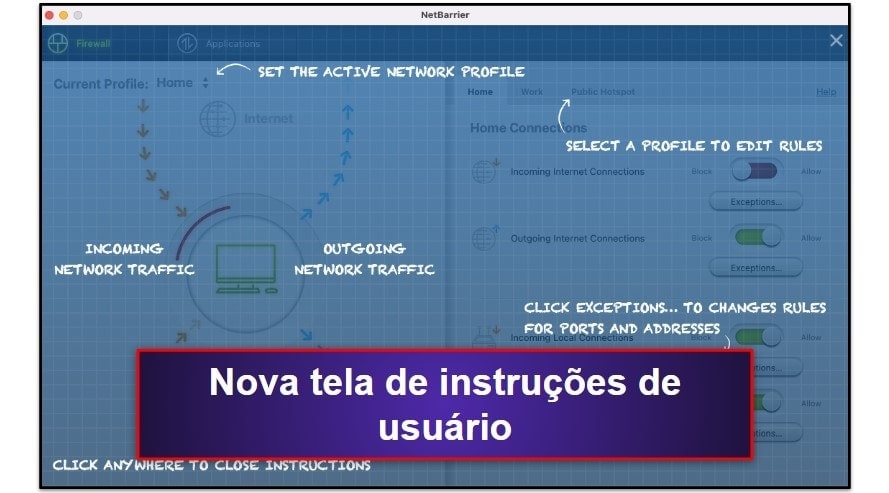 Facilidade de uso e configuração do Intego