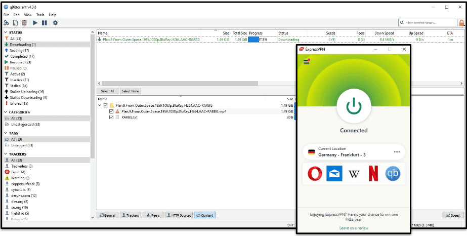 ExpressVPN Torrent-Unterstützung